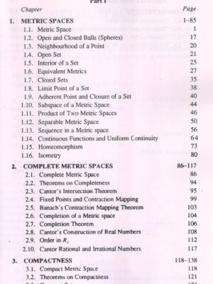Analysis IV Metric Spaces Paper 2, Semester 5 for B.Sc. (Hons.) Mathematics III year