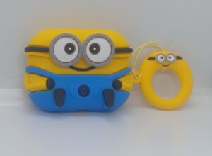 Cute 3D Minions Design Cases Compatible with Airpods Pro, 360° Full-Body Protective Case Shockproof Skin Cover