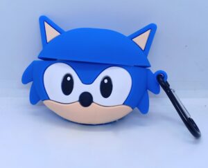 Cute 3D Sonic the Hedgehog Design Cases Compatible with Airpods Pro & Pro 2, 360° Full-Body Protective Case Shockproof Skin Cover