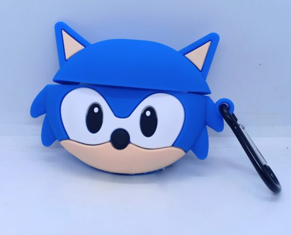 Cute 3D Sonic the Hedgehog Design Cases Compatible with Airpods Pro & Pro 2, 360° Full-Body Protective Case Shockproof Skin Cover