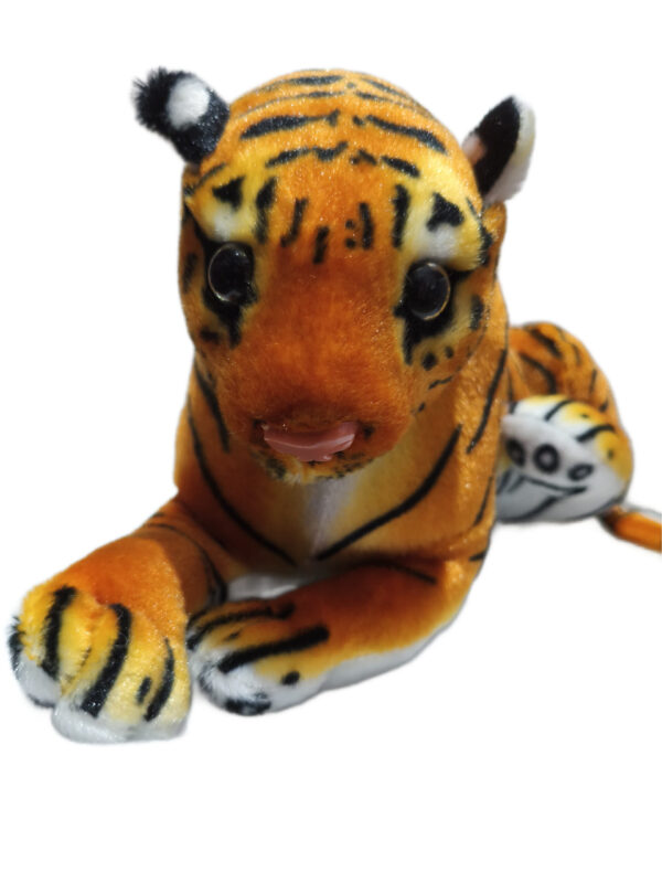 Realistic Tiger Soft Toy – Wild Animal Plush Toy for Kids, Jungle Theme Decor & Gifting (30 cm)