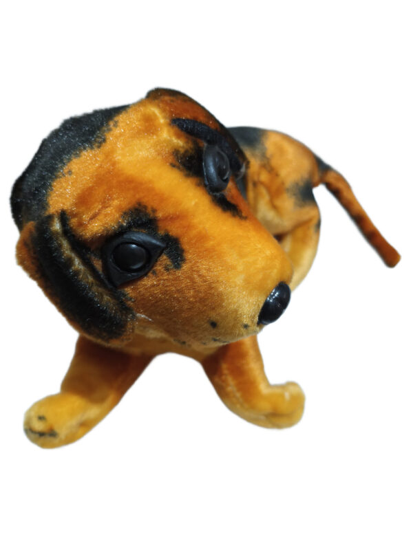 Cute Brown & Black Dog Soft Toy – Plush Puppy Stuffed Animal for Kids and Dog Lovers (25 cm)