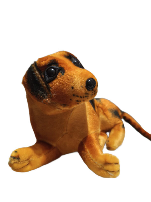 Cute Brown & Black Dog Soft Toy – Plush Puppy Stuffed Animal for Kids and Dog Lovers (25 cm)