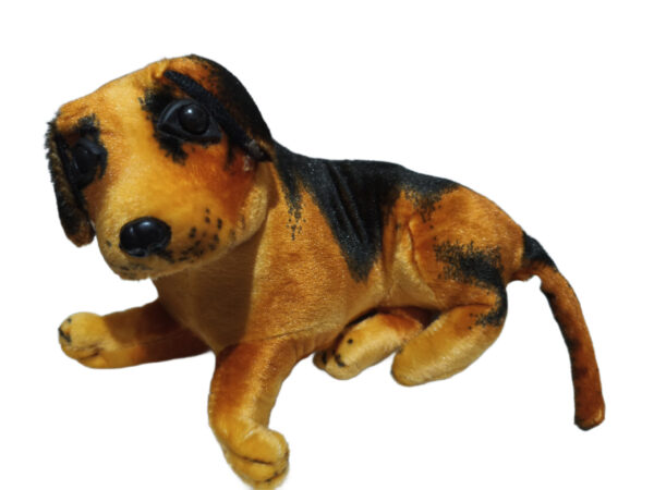 Cute Brown & Black Dog Soft Toy – Plush Puppy Stuffed Animal for Kids and Dog Lovers (25 cm)