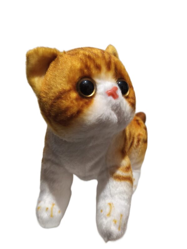 Adorable Talking Plush Cat Toy – Realistic Tabby Design