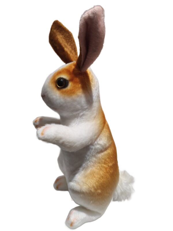 Adorable Standing Rabbit Soft Toy – Brown & White Plush Bunny for Kids and Gifting (30 cm)