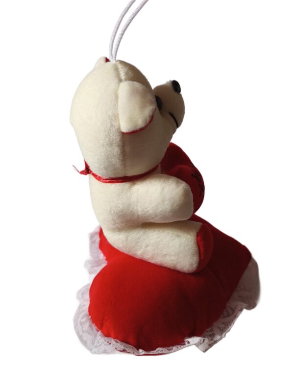 Plush Teddy Bear with Heart Cushion – "You're My Best Friend"