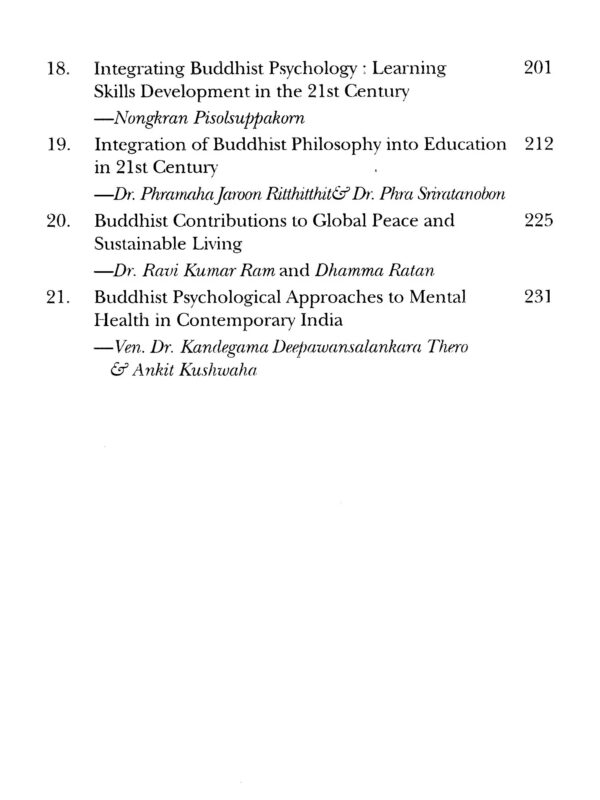 Buddhist Approach to Education, Psychology and Guidance