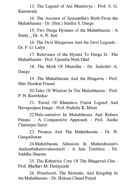 MODERN EVALUATION OF THE MAHABHARATA