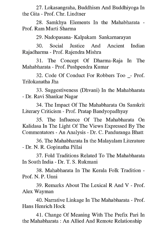 MODERN EVALUATION OF THE MAHABHARATA
